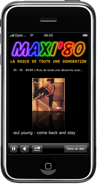 maxi 80 webradio sur iphone